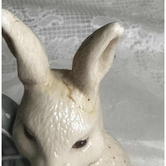 Two 2004 Lenox Fine Ivory Easter Bunny Egg Cup Basket Spring Tulips - Picture 14 of 14